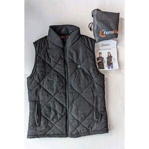 Fernida Vest Unisex Adult S Black Full Zip Outdoor Heated Battery not Included